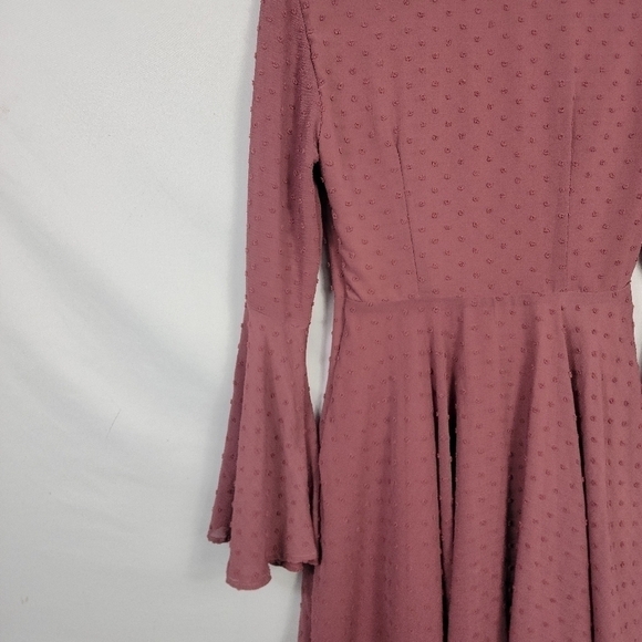 Altar'd State Women's Small Chiffon Dress with Bell sleeves - Picture 5 of 5